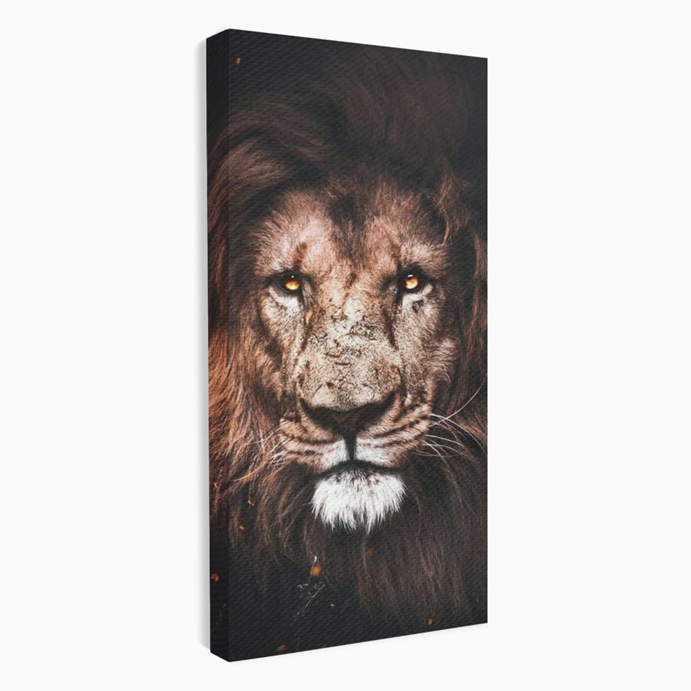 Tablou canvas cu tablou canvas cu leu, fara rama, pe sasiu de lemn